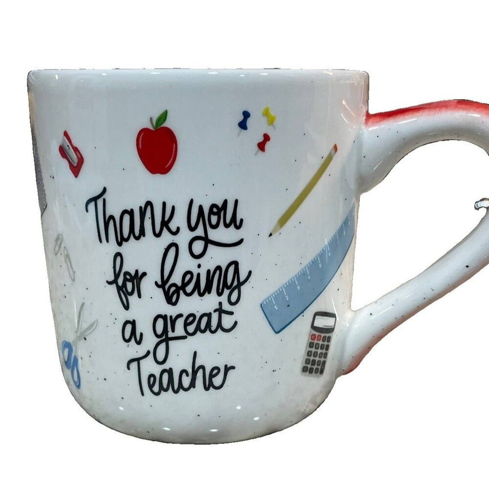 Teacher Appreciation Mug Thank You Great Teacher 3D Apple End of Year Gift